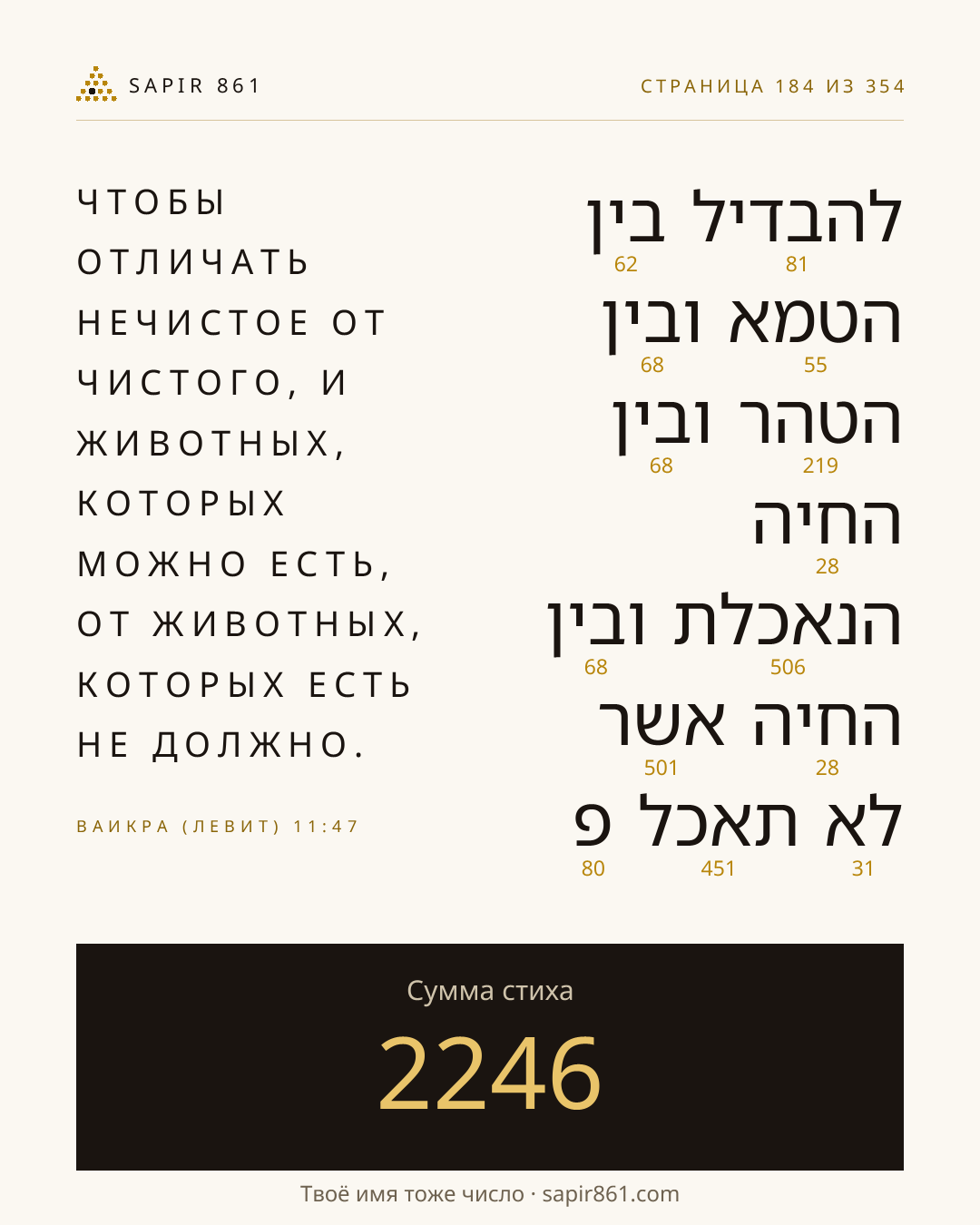 Карточка стиха 184