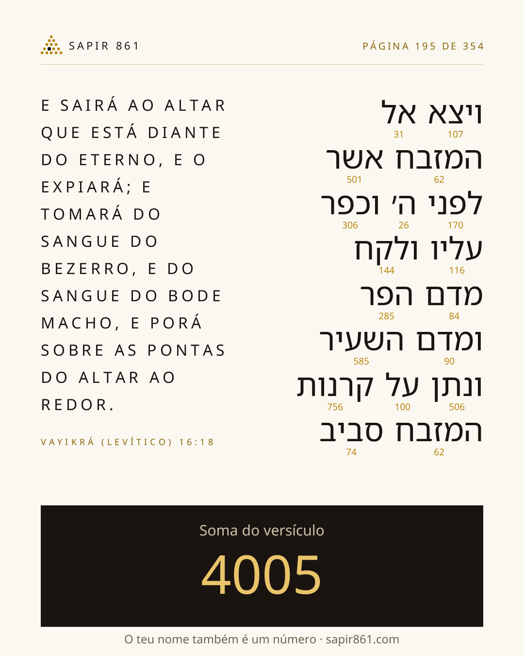 Cartão do versículo 195