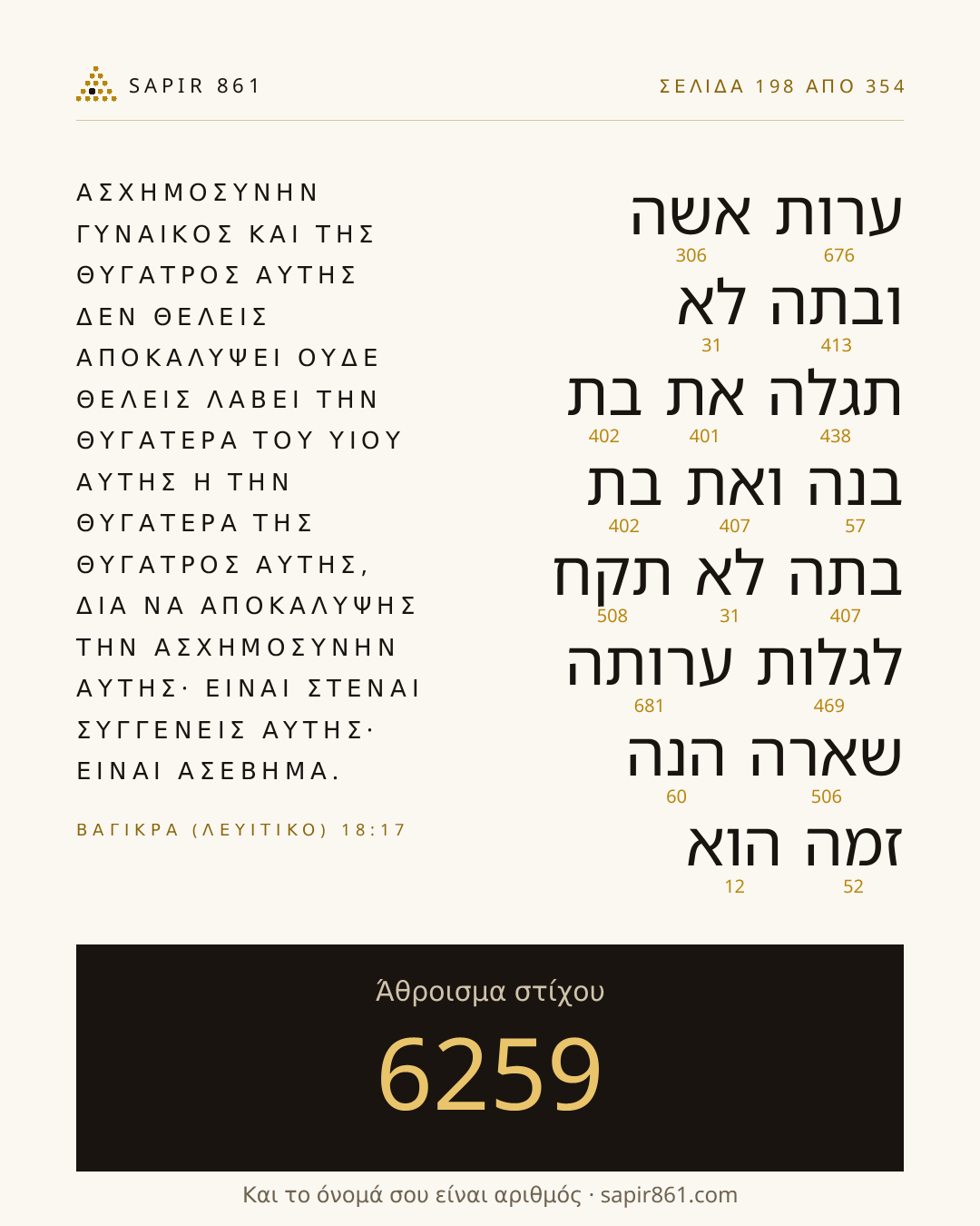 Κάρτα στίχου 198