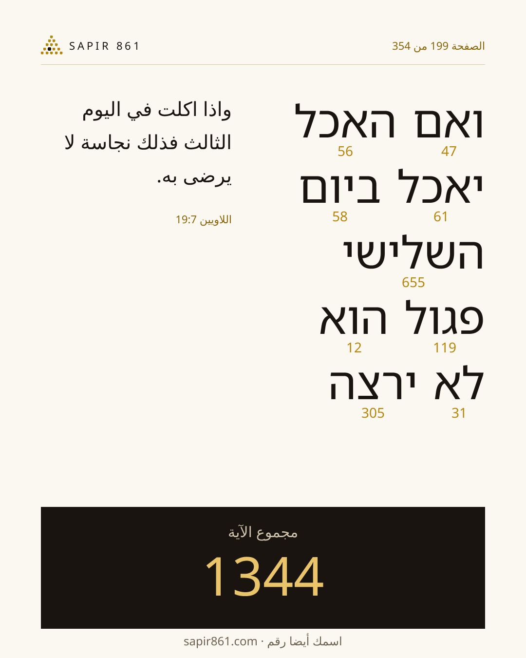 بطاقة الآية 199