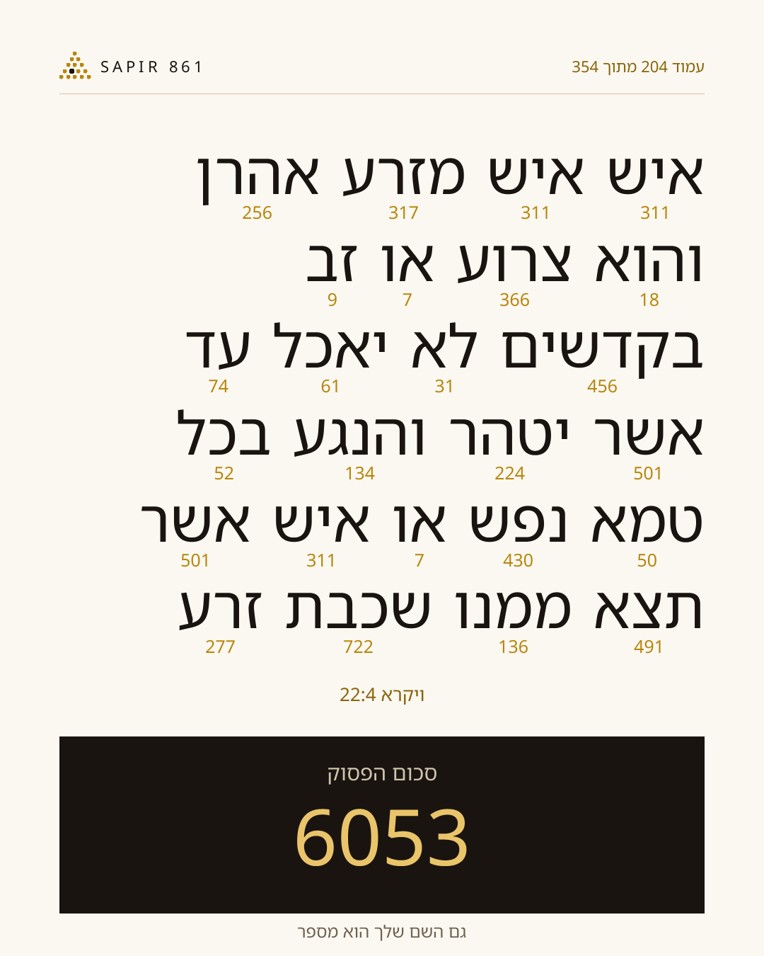כרטיס פסוק 204