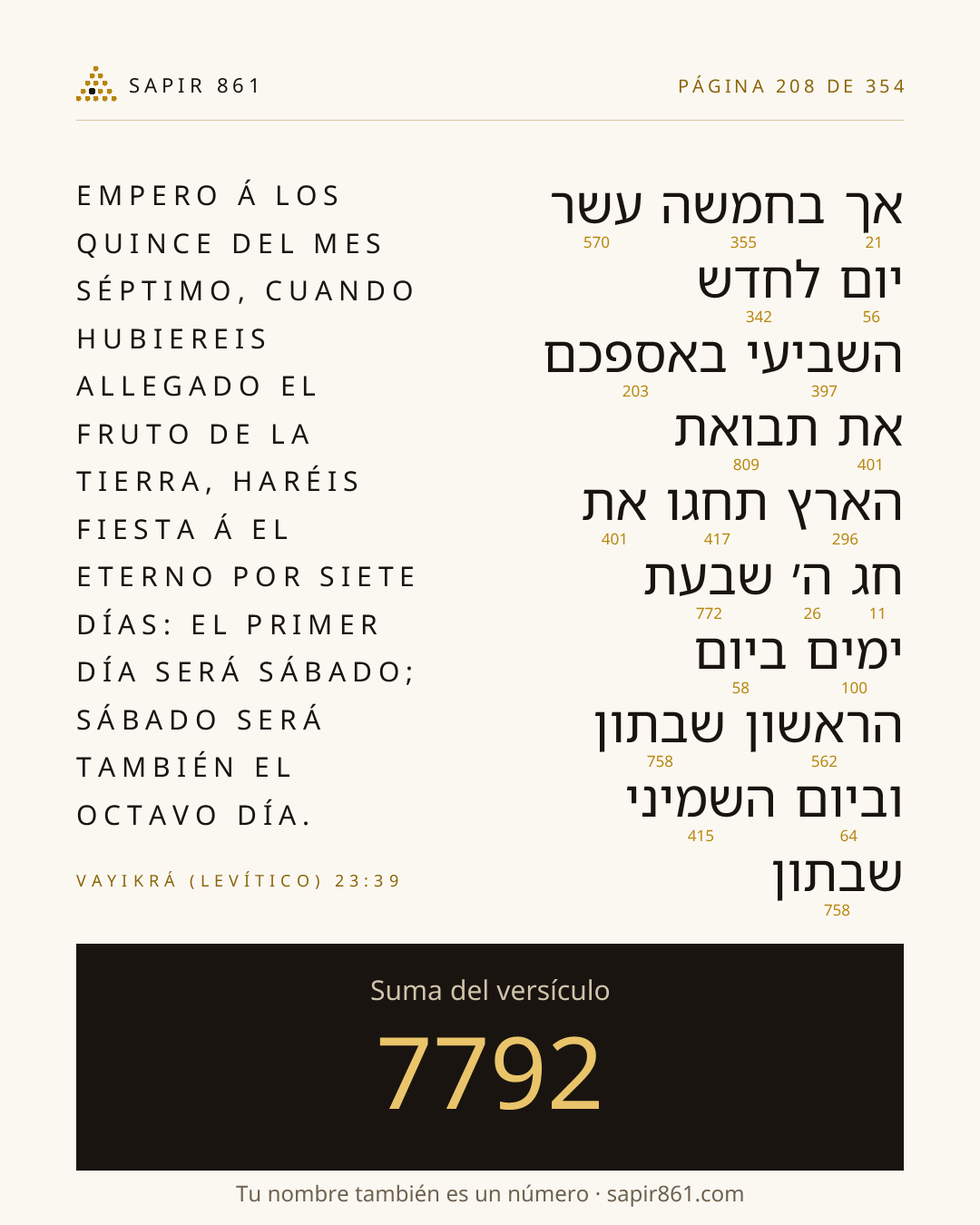 Tarjeta del versículo 208