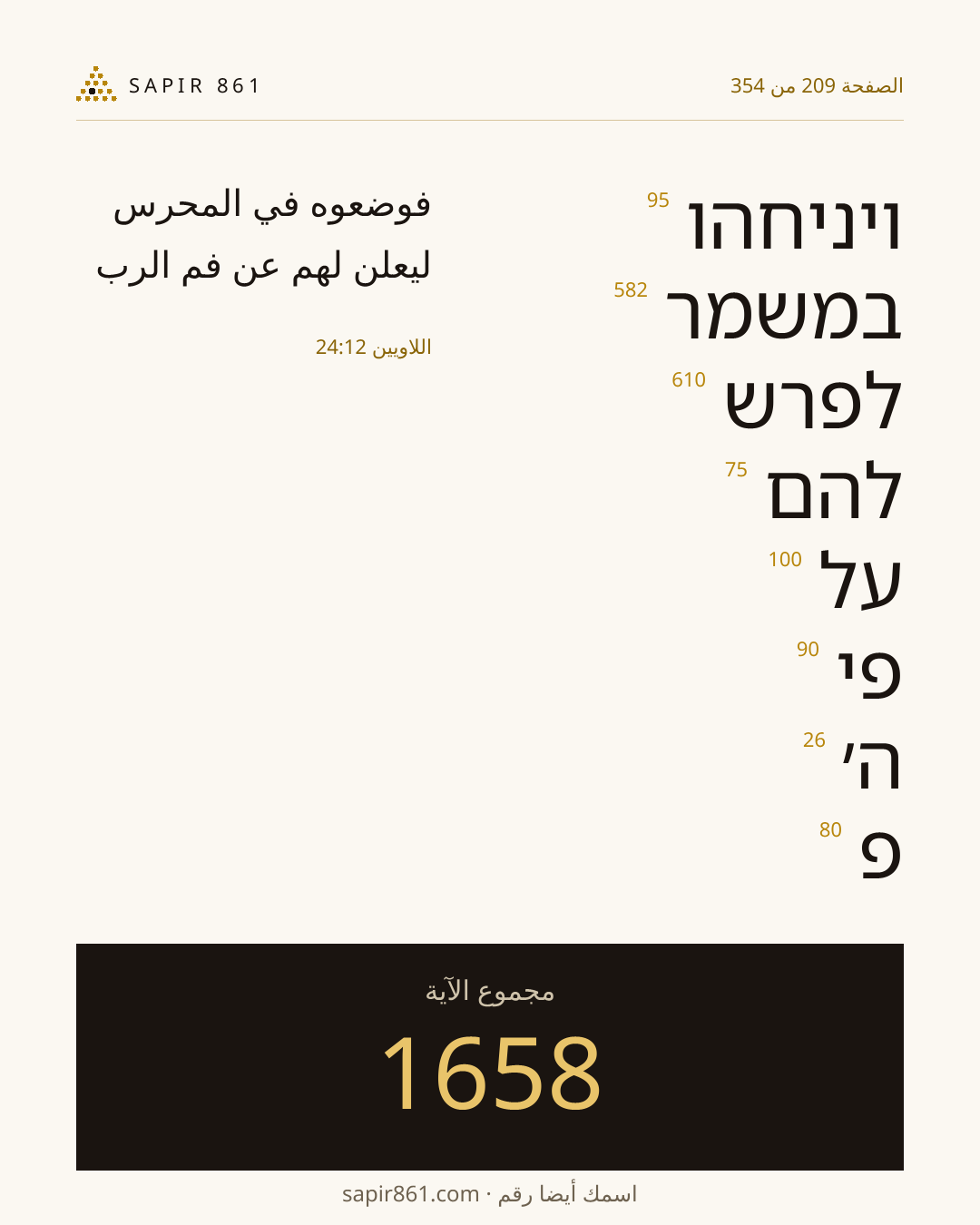 بطاقة الآية 209