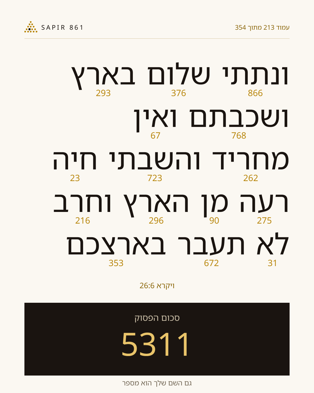 כרטיס פסוק 213