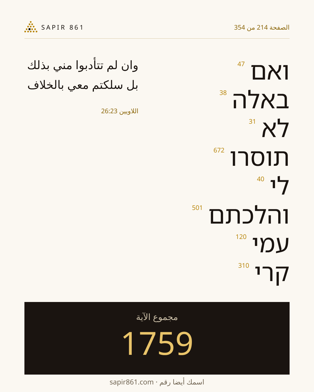 بطاقة الآية 214