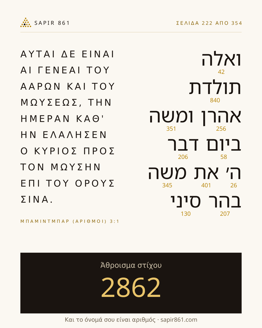 Κάρτα στίχου 222