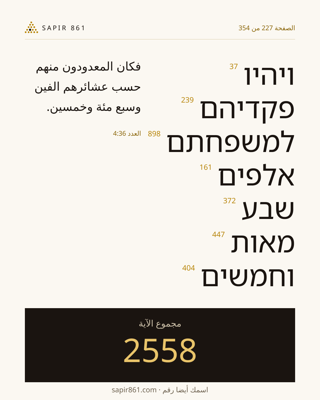 بطاقة الآية 227