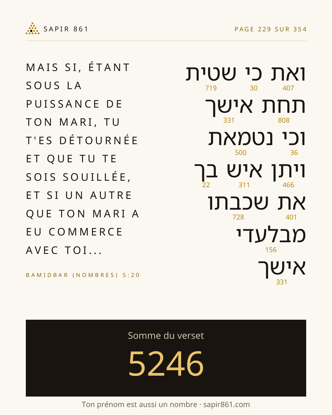 Carte du verset 229