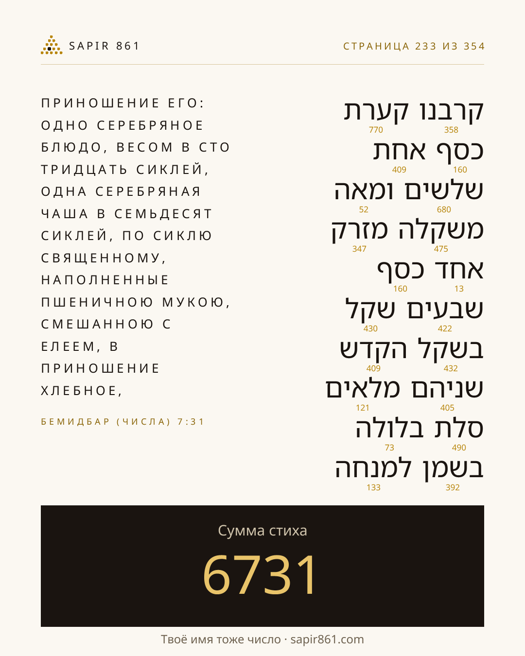 Карточка стиха 233