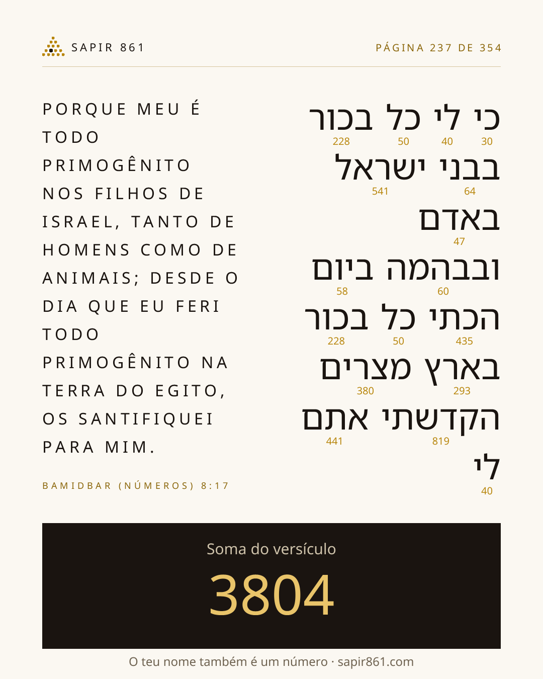 Cartão do versículo 237