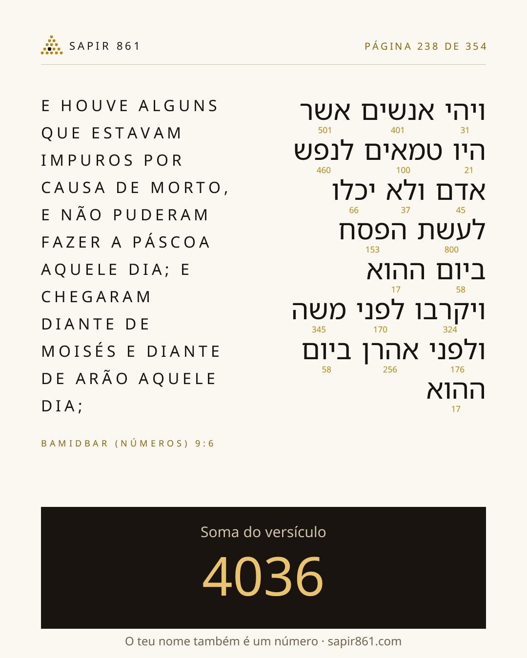 Cartão do versículo 238