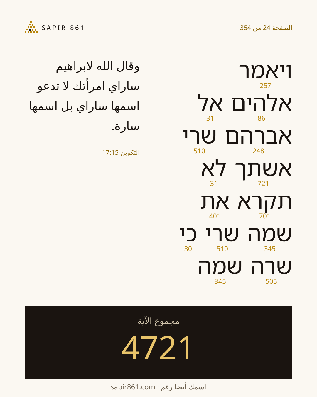 بطاقة الآية 24
