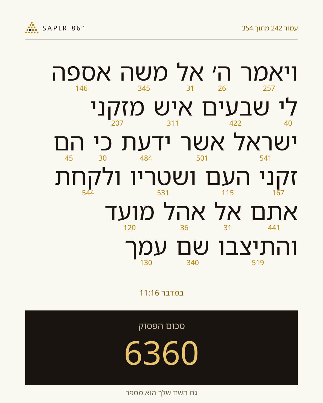 כרטיס פסוק 242