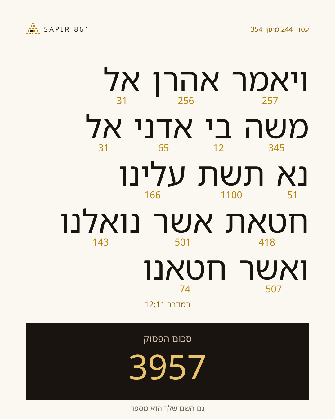 כרטיס פסוק 244