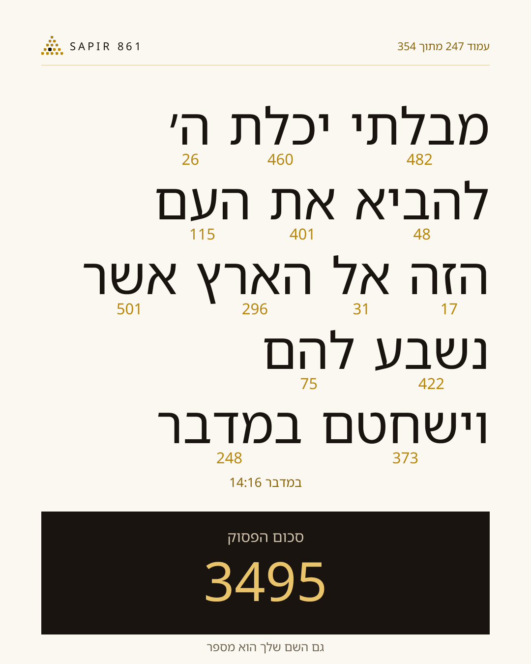 כרטיס פסוק 247