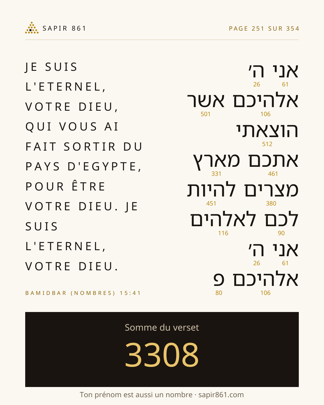 Carte du verset 251
