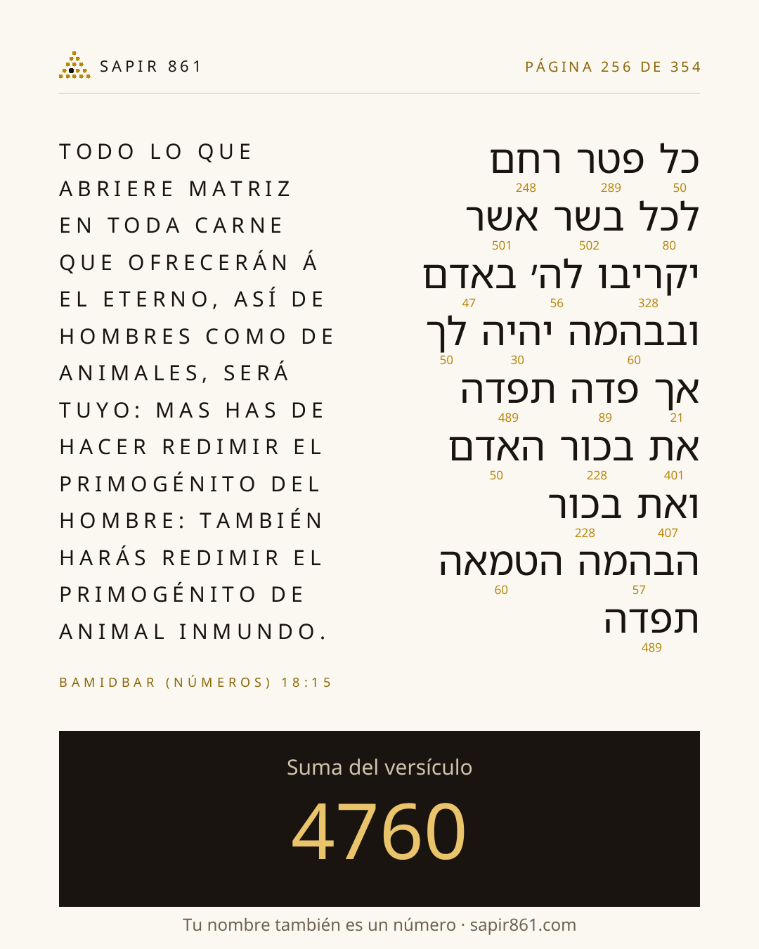 Tarjeta del versículo 256