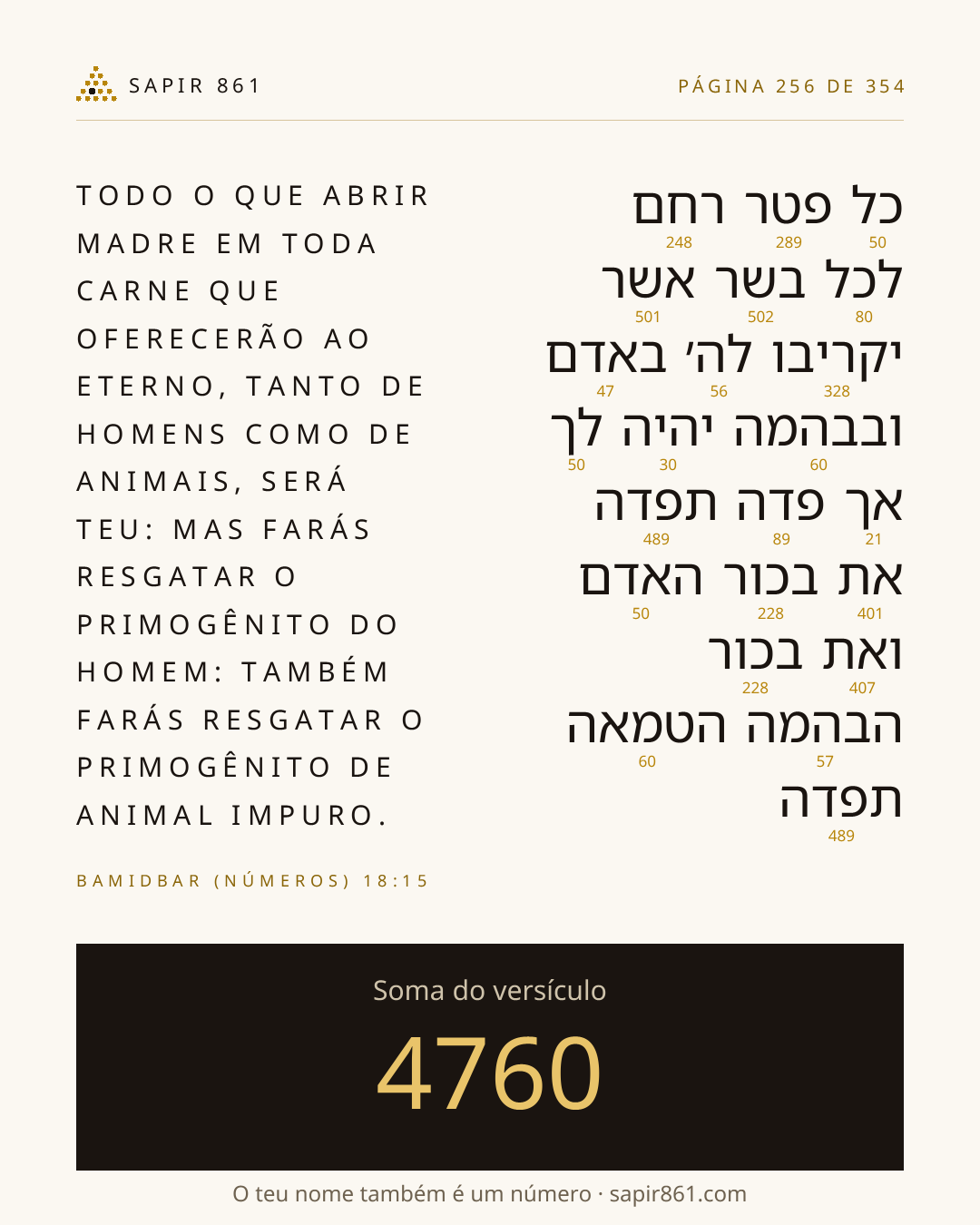 Cartão do versículo 256