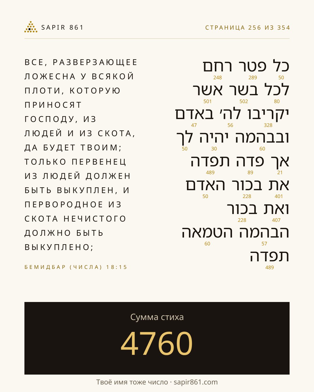 Карточка стиха 256
