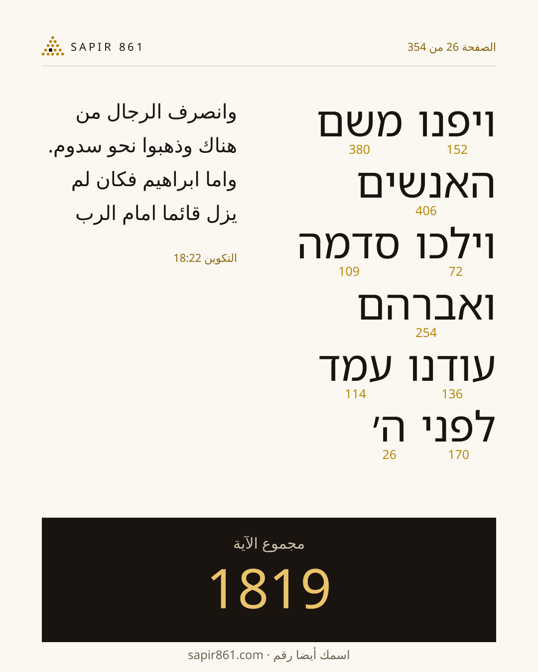 بطاقة الآية 26