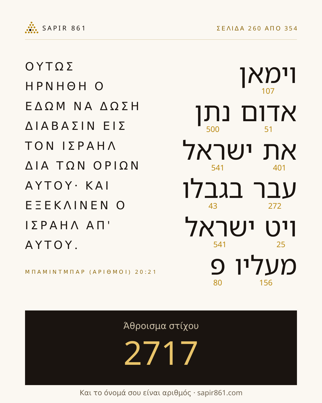 Κάρτα στίχου 260