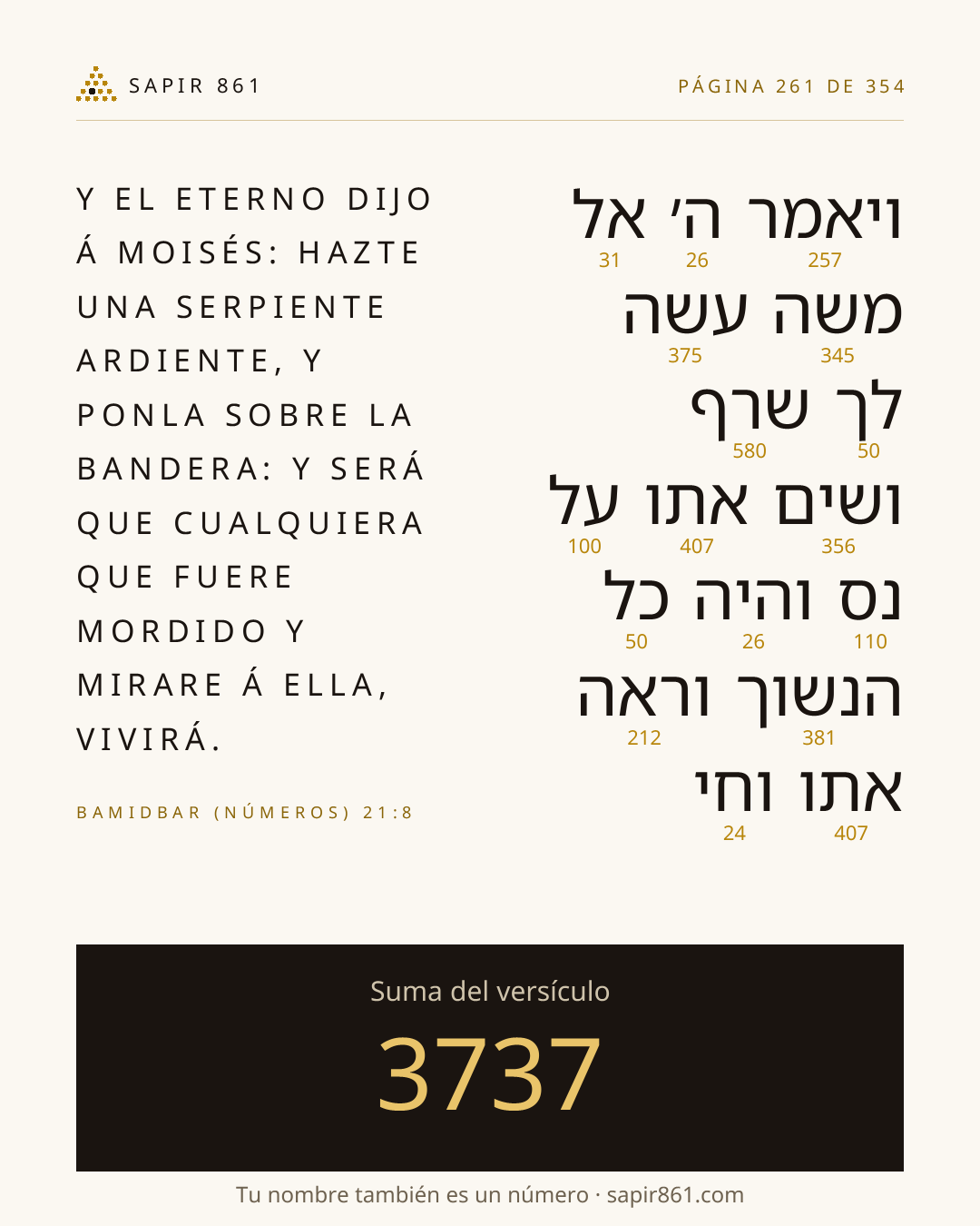 Tarjeta del versículo 261
