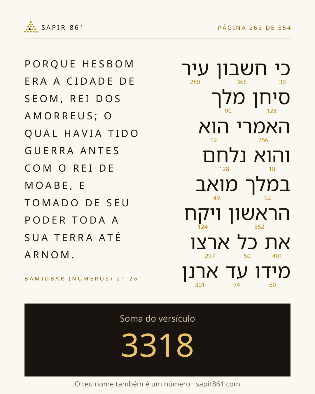 Cartão do versículo 262