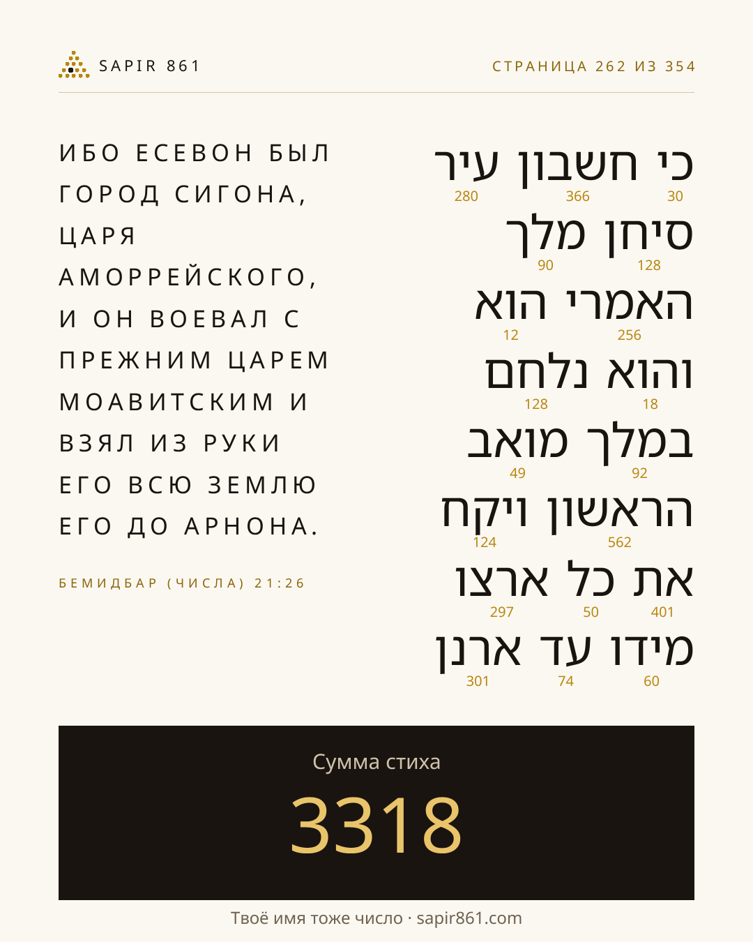 Карточка стиха 262