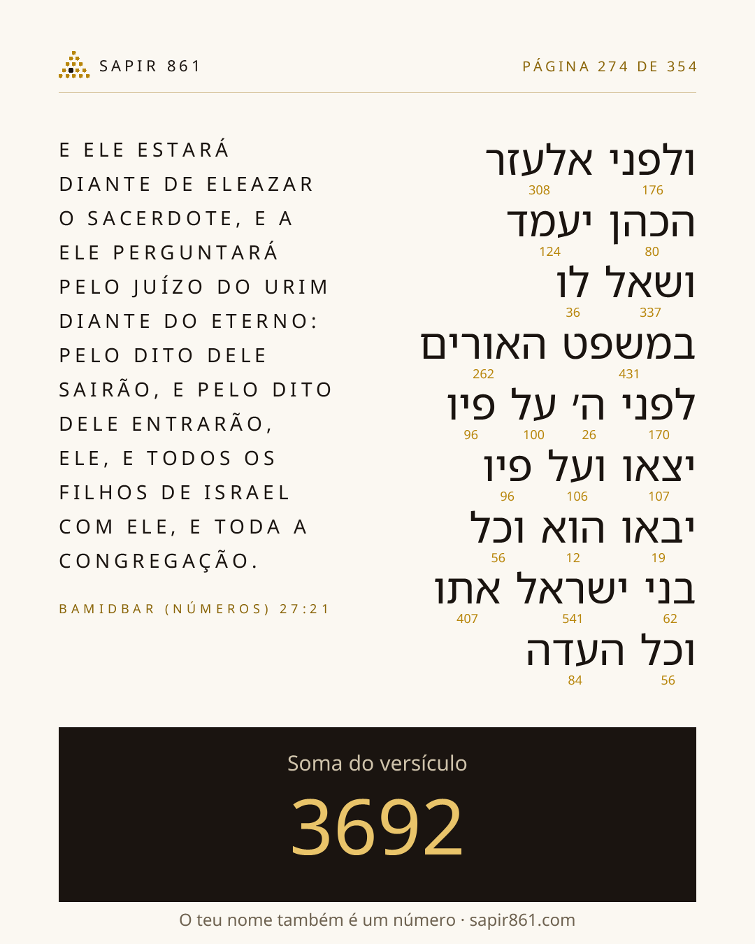Cartão do versículo 274