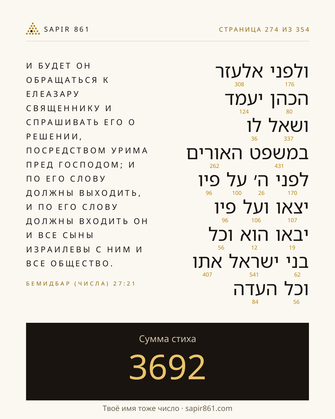 Карточка стиха 274