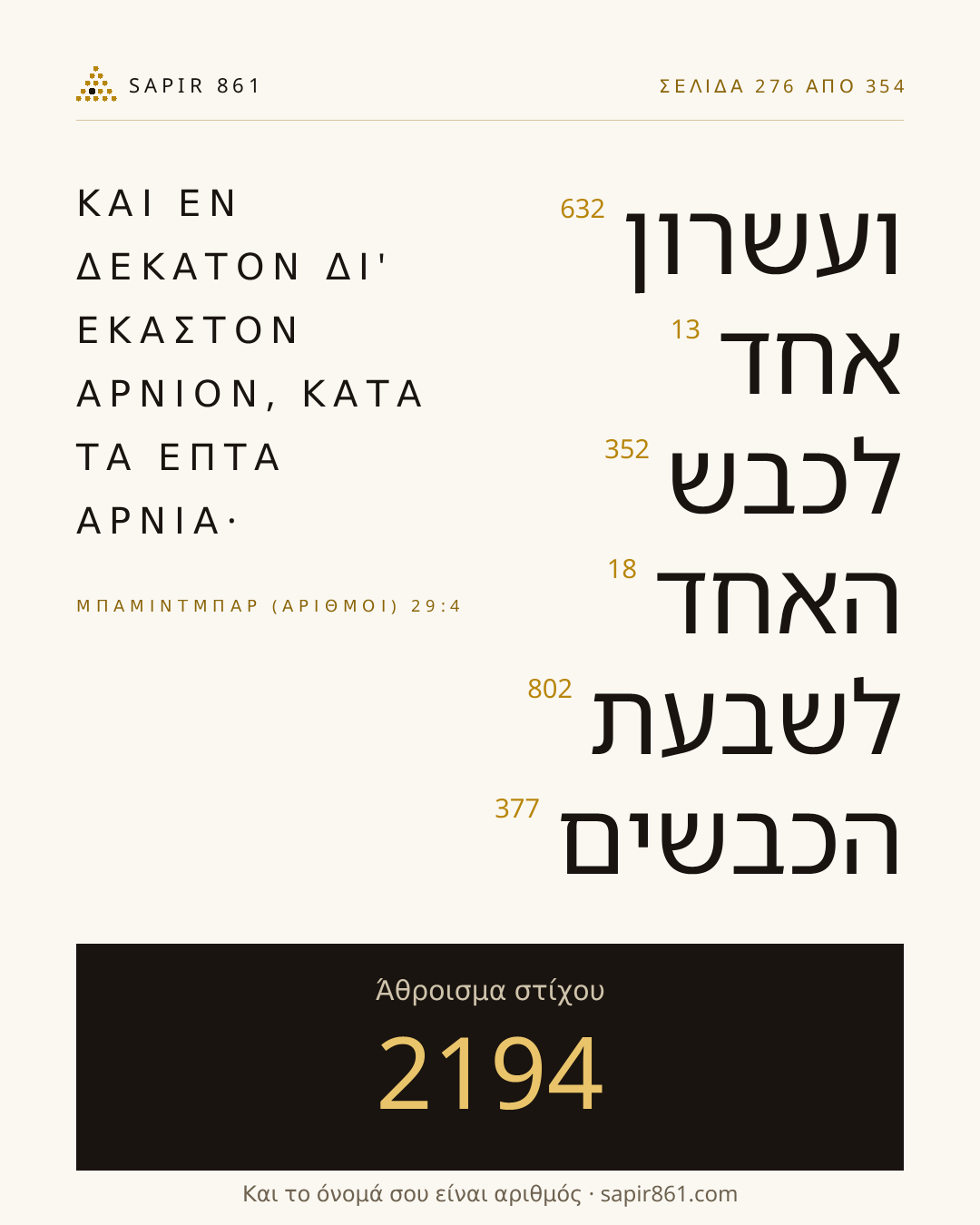 Κάρτα στίχου 276