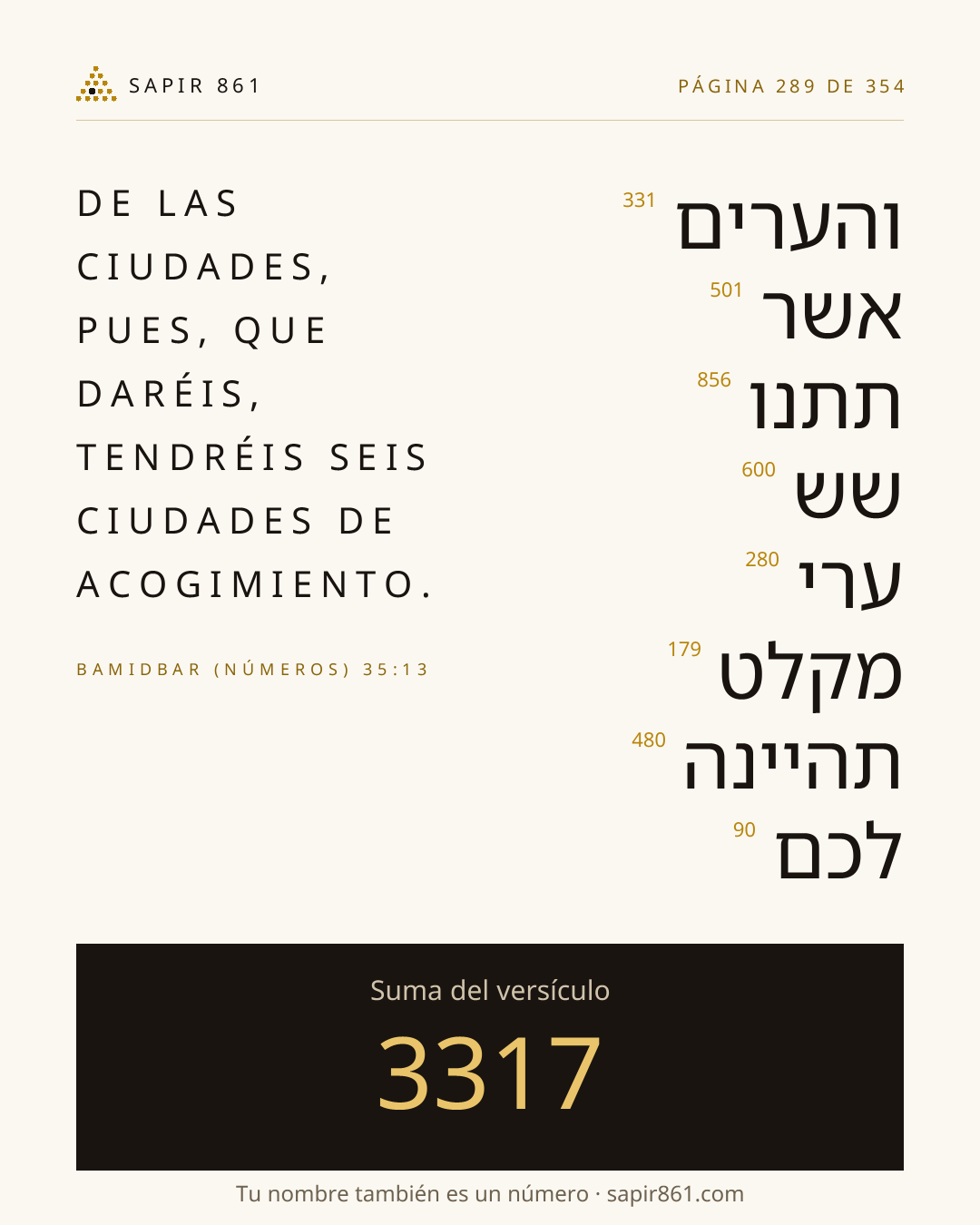 Tarjeta del versículo 289