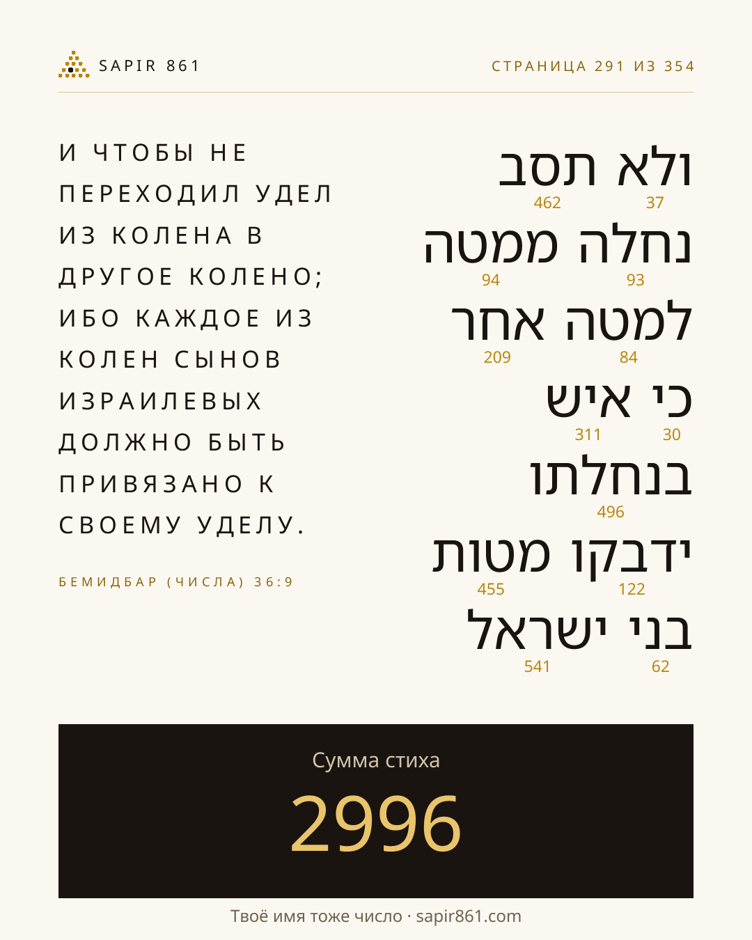 Карточка стиха 291