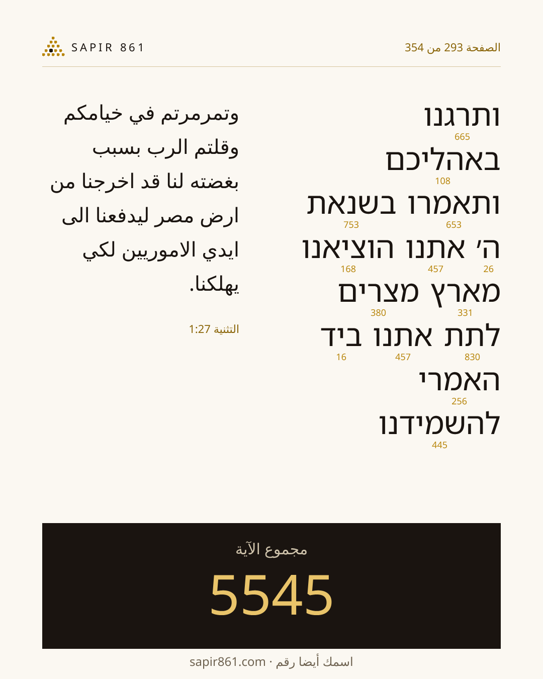 بطاقة الآية 293