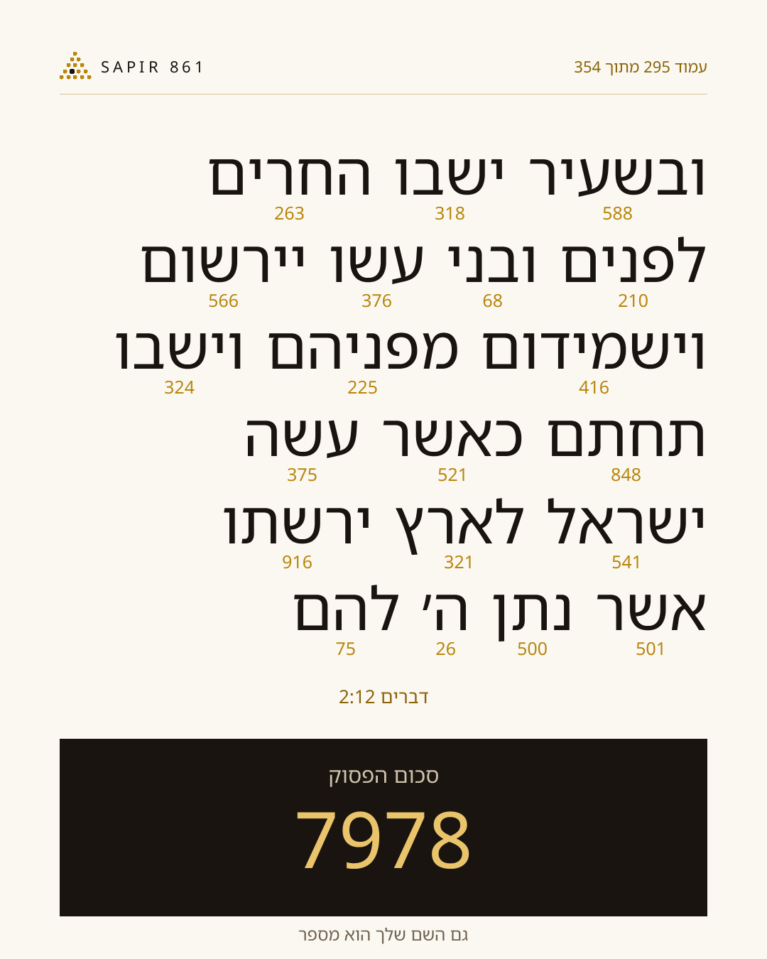 כרטיס פסוק 295