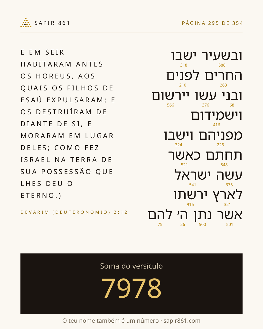 Cartão do versículo 295