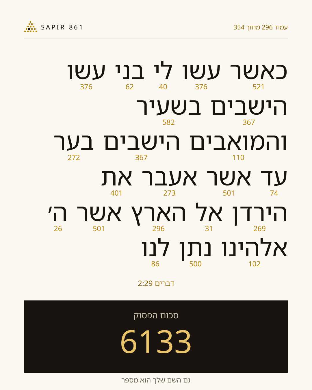 כרטיס פסוק 296