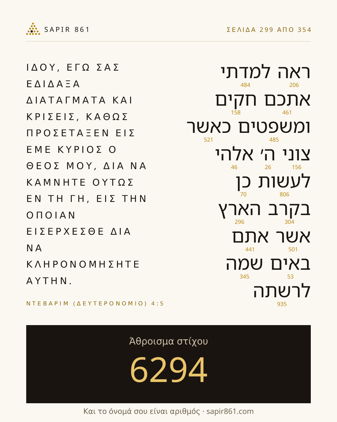 Κάρτα στίχου 299