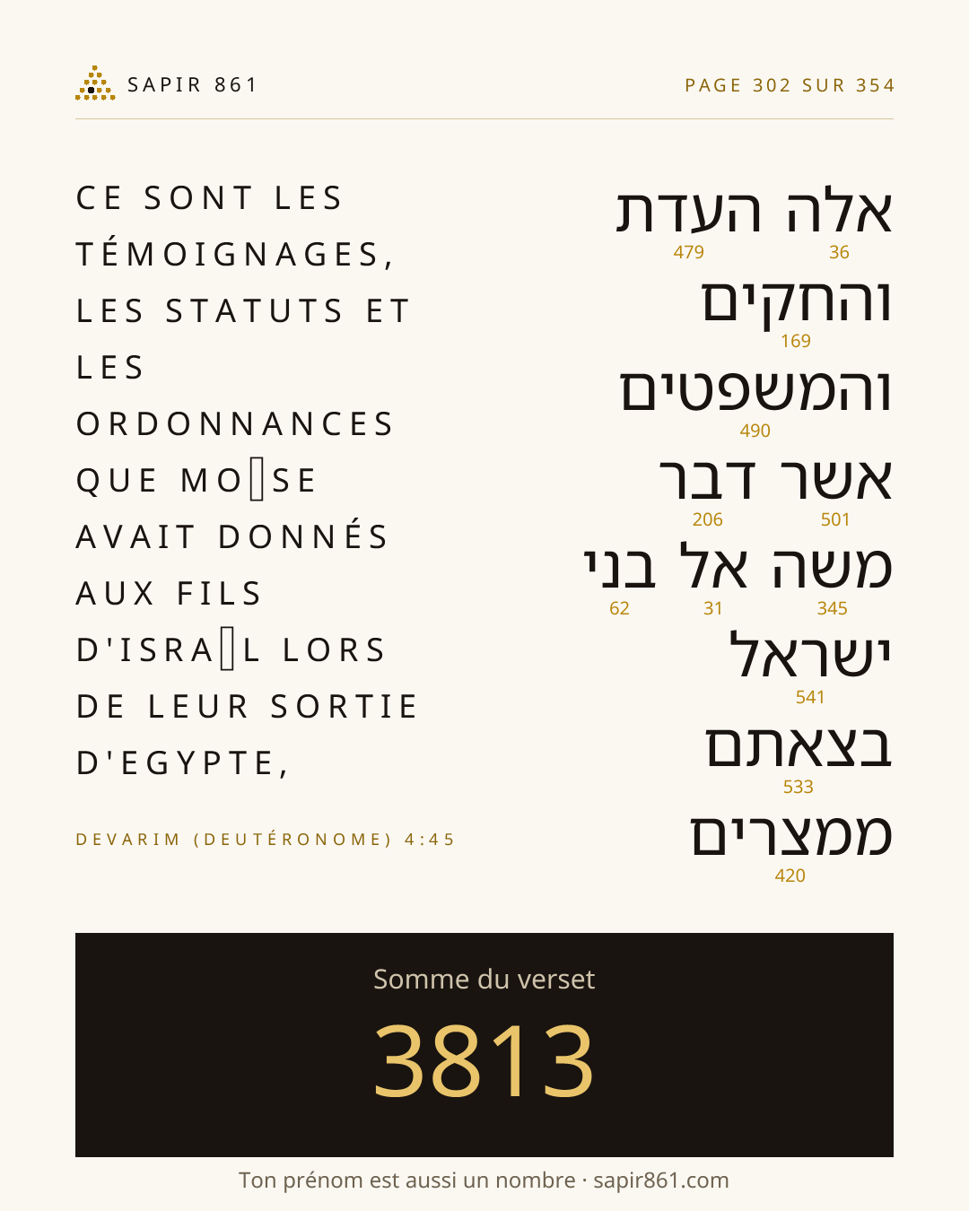 Carte du verset 302