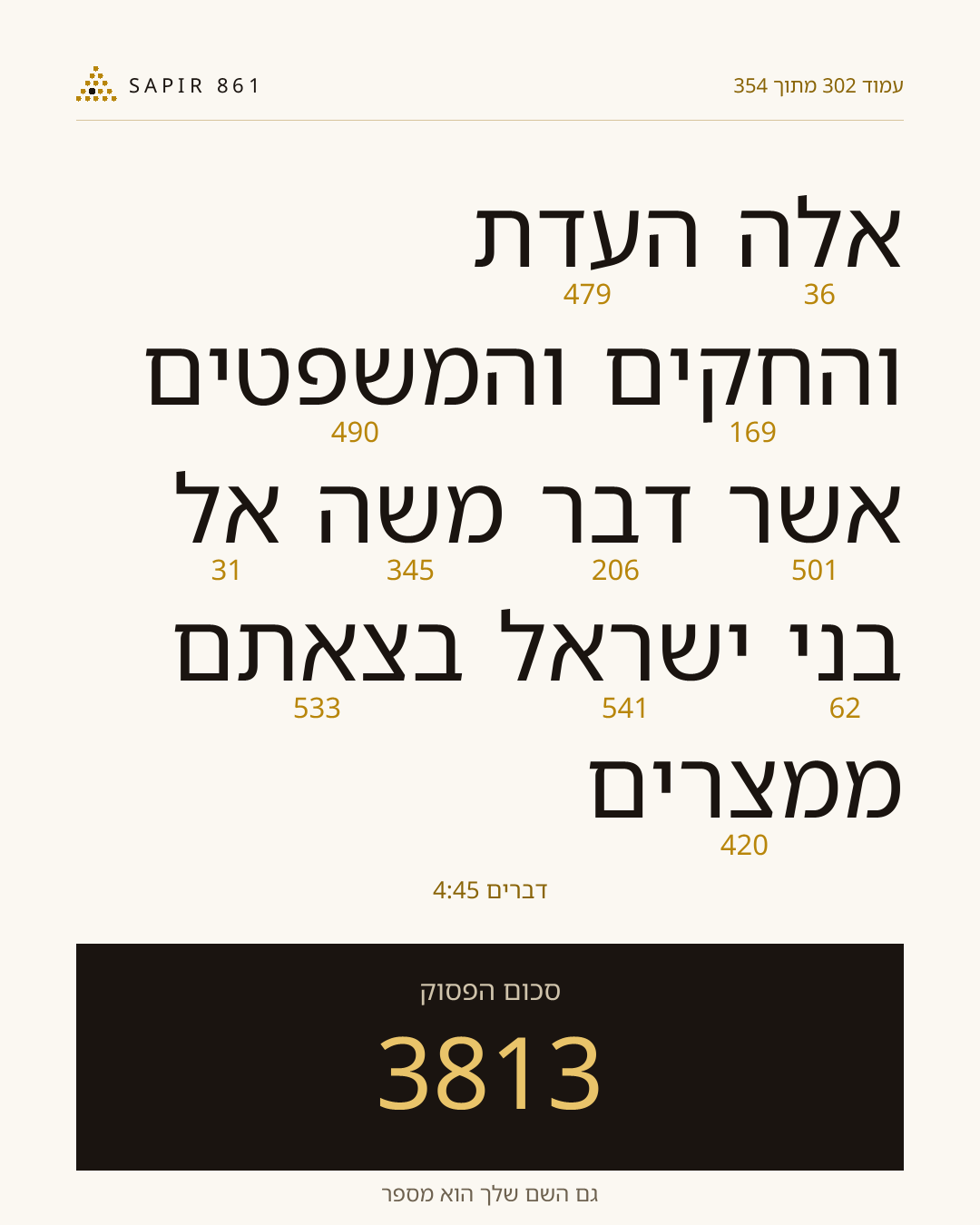 כרטיס פסוק 302