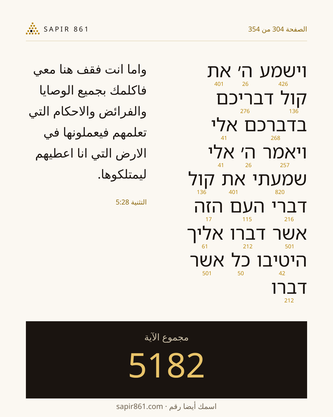 بطاقة الآية 304