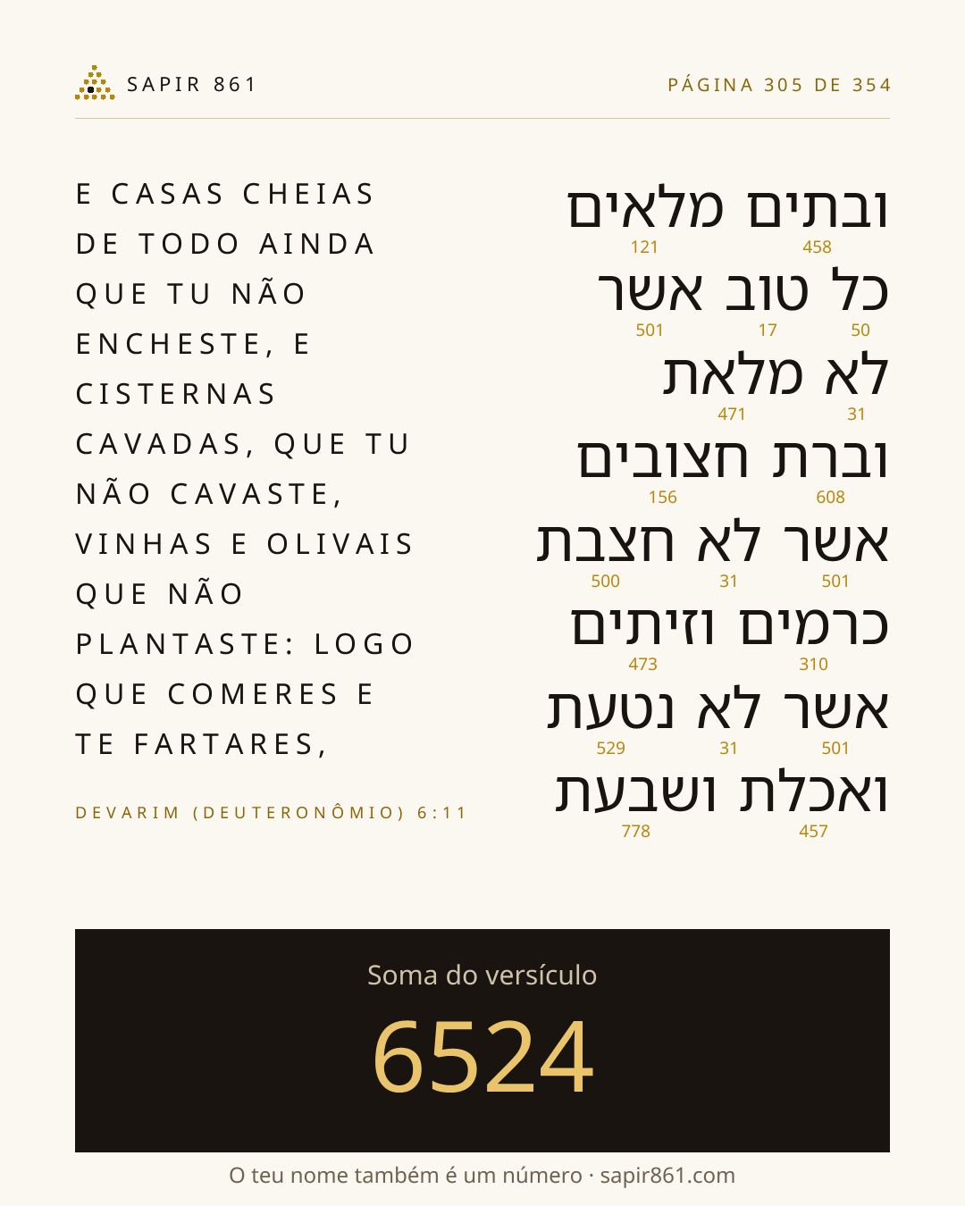 Cartão do versículo 305