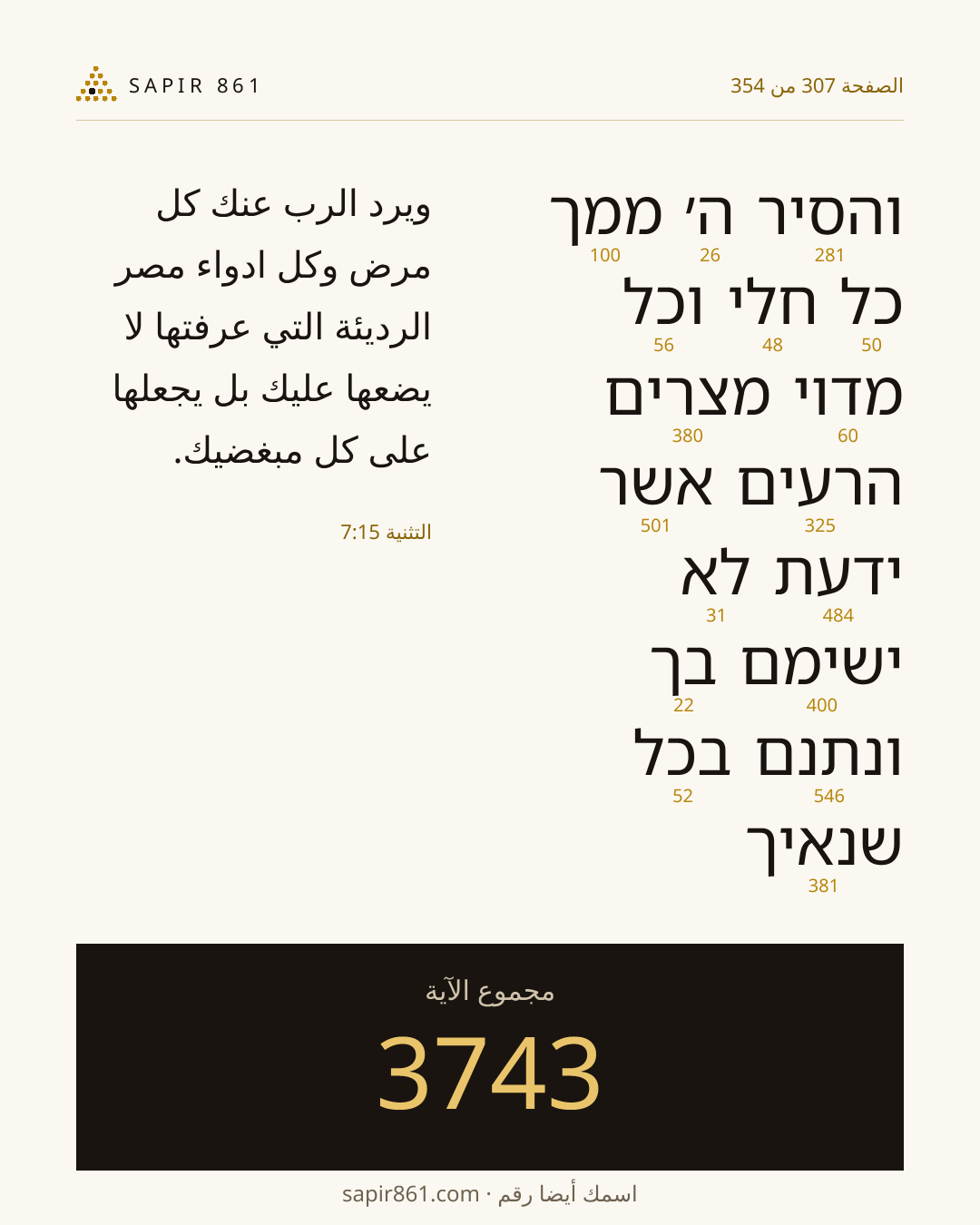 بطاقة الآية 307