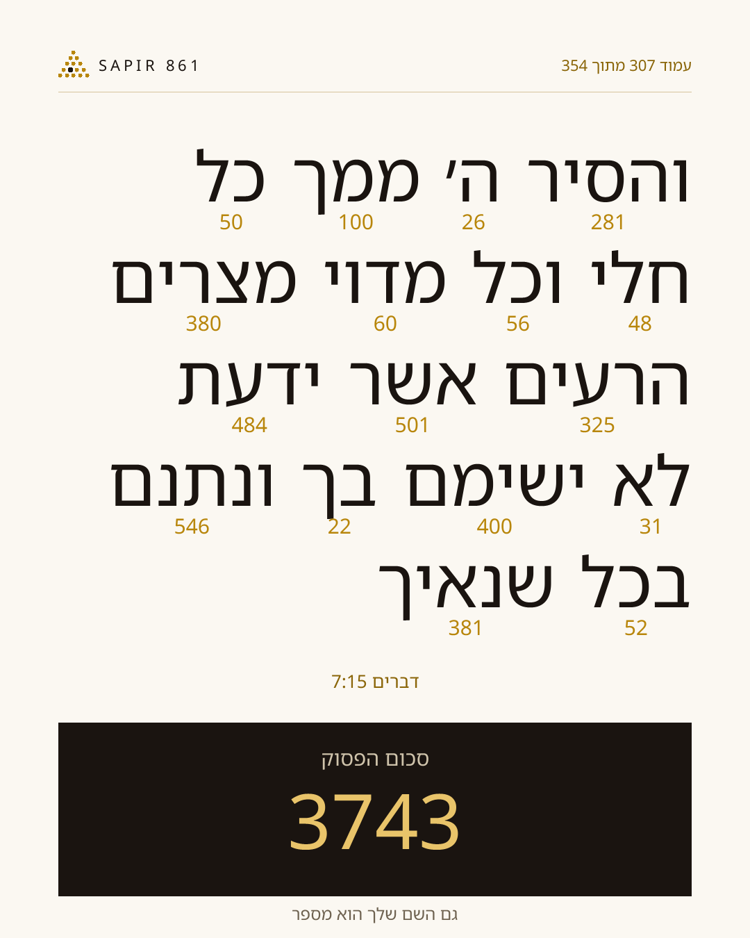 כרטיס פסוק 307
