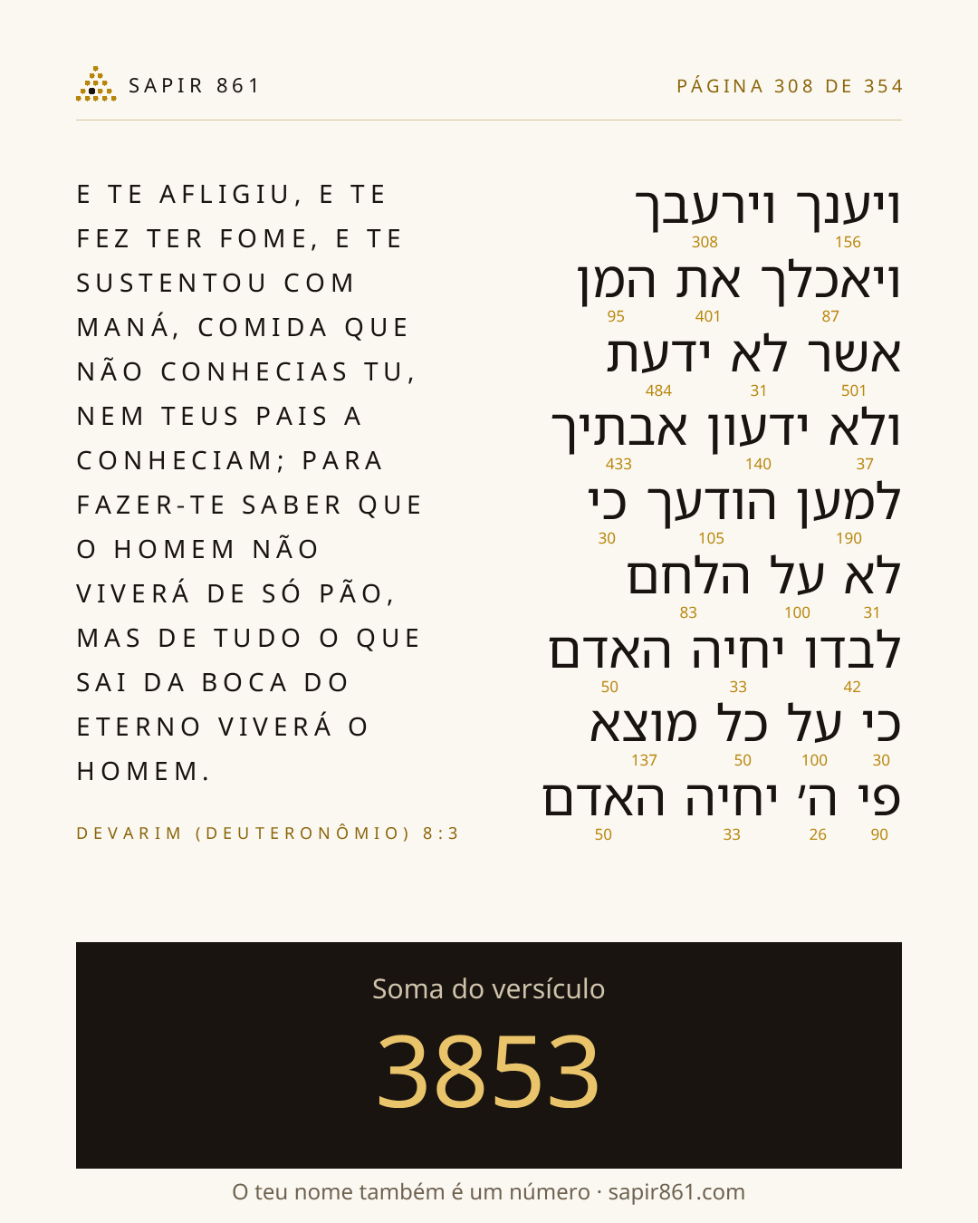 Cartão do versículo 308
