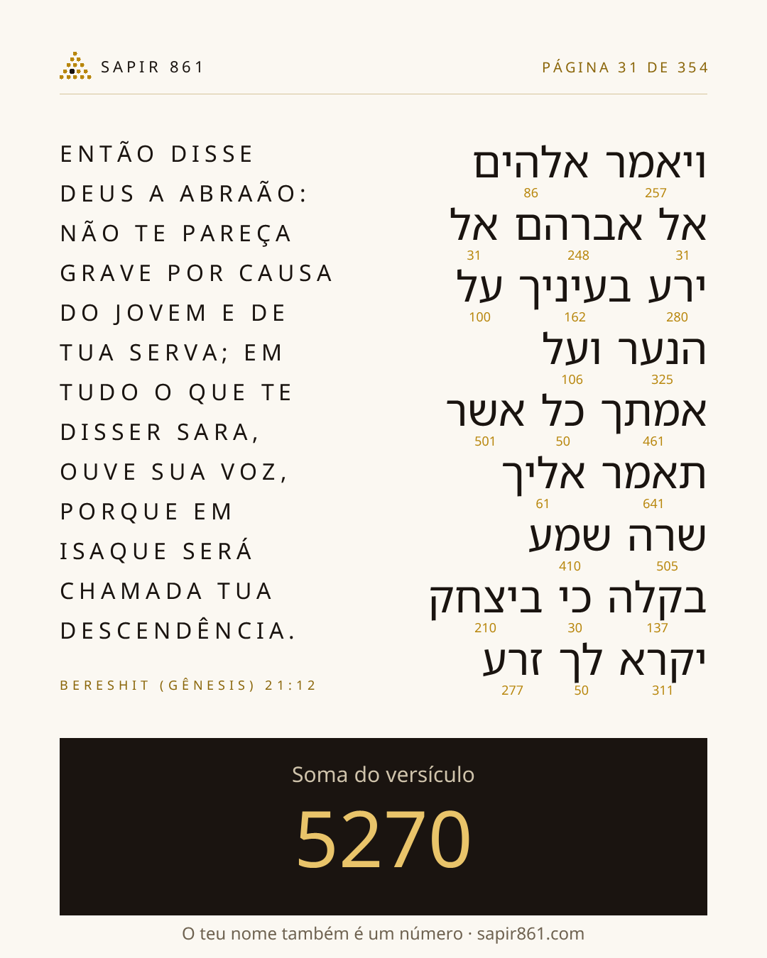 Cartão do versículo 31