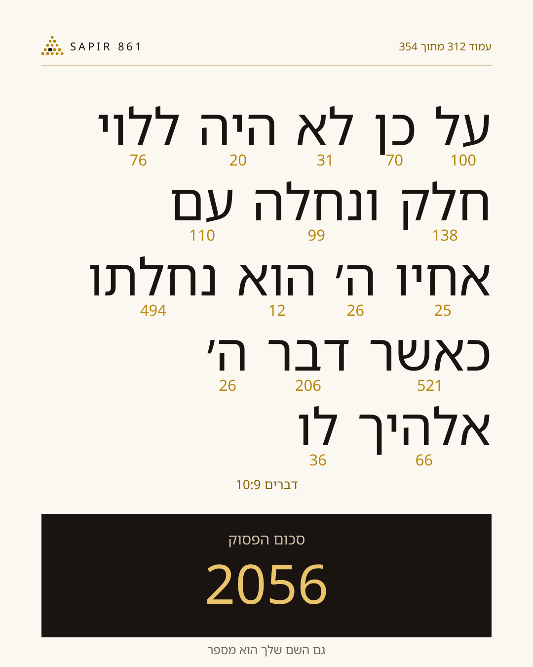 כרטיס פסוק 312
