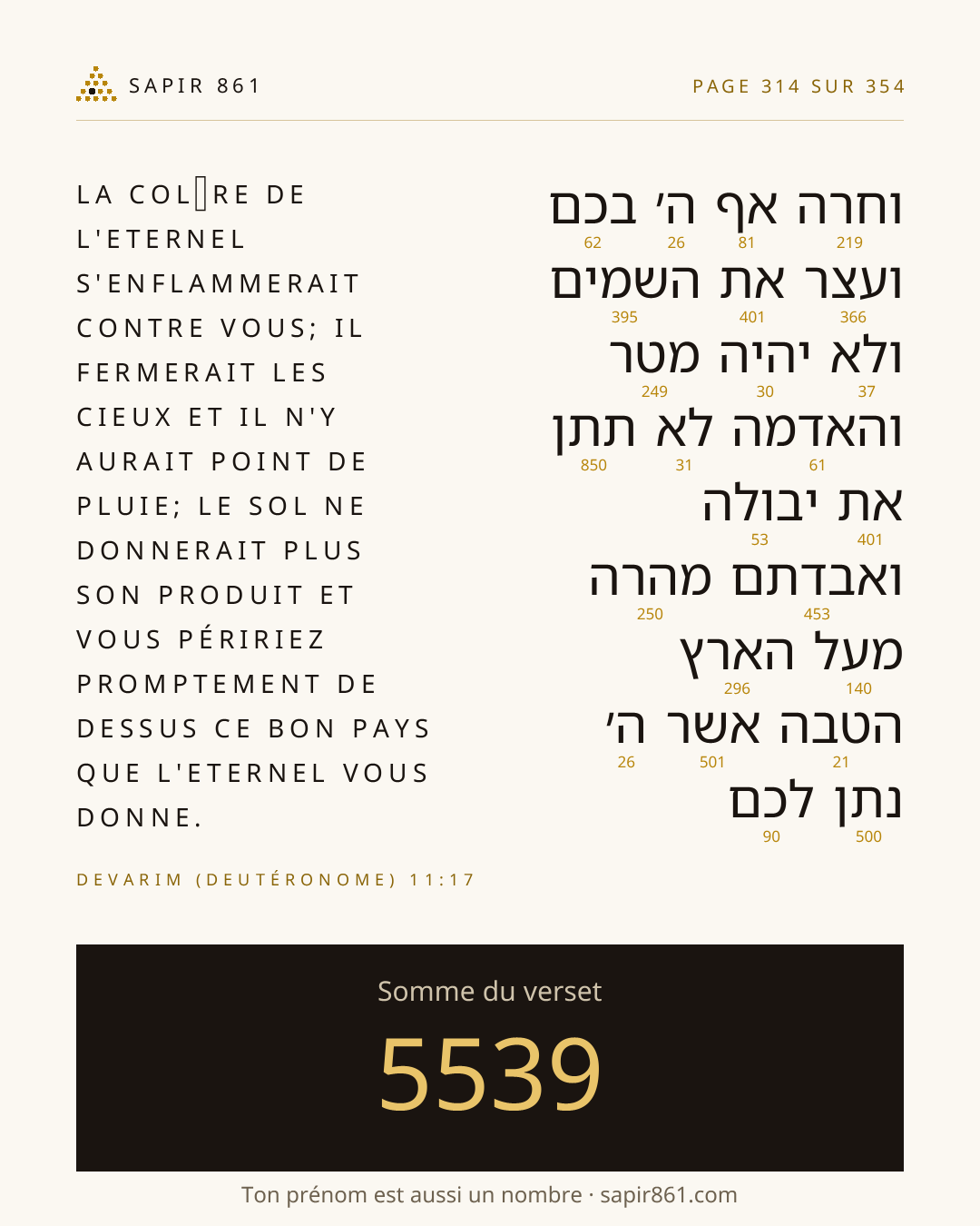 Carte du verset 314