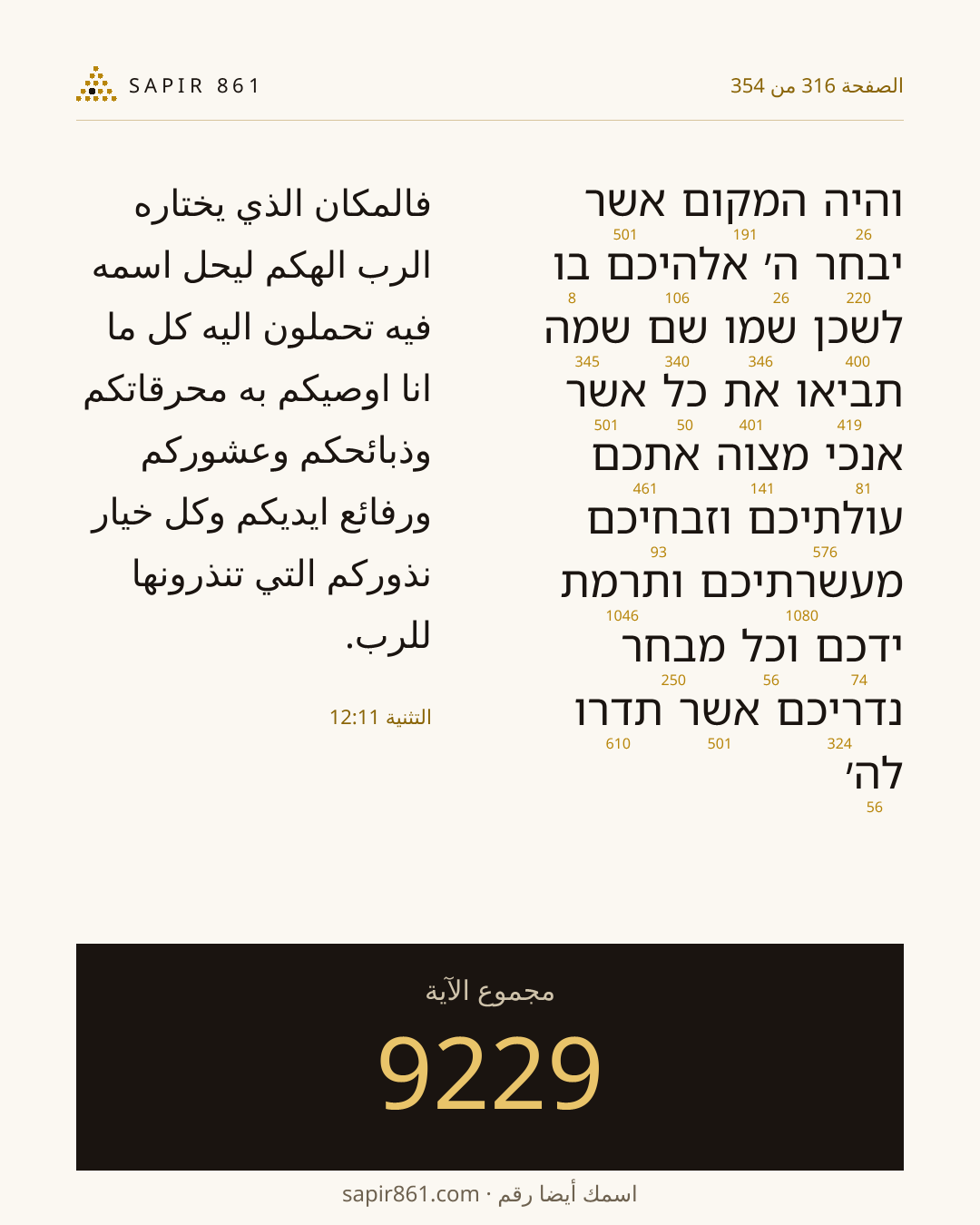 بطاقة الآية 316