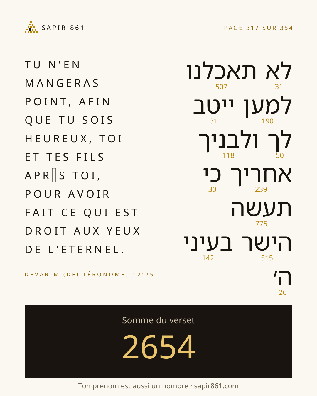 Carte du verset 317